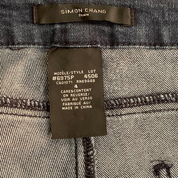Simon Chang Denim Women’s Straight Leg Zip Closure Jeans Pants - Picture 7 of 9